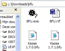 BFU in folder